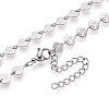 6MM 304 Stainless Steel Shell Shape Link Chain Necklaces NJEW-T016-06P-2