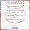 5Pcs 304 Stainless Steel Chains Links HJEW-OC00357-2