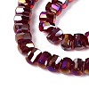 Electroplate Transparent Glass Beads Strands EGLA-N022-09A-B02-3