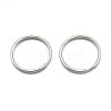 Tarnish Resistant Original Color 304 Stainless Steel Split Key Ring Clasps for Keychain Making STAS-E083-21P-1