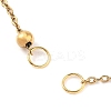 2Pcs 2 Colors 304 Stainless Steel Round Ball Cable Chain Bracelet Making AJEW-JB01331-5