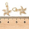 Rack Plating Brass Micro Pave Clear Cubic Zirconia Charms KK-D097-04G-3