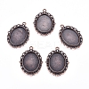 Zinc Alloy Pendant Settings for Cabochon & Rhinestone PALLOY-A15257-R-LF-2