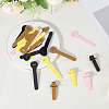 24Pcs 4 Colors PVC Zipper Pull Tabs PVC-GF0001-02B-02-3