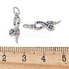 Brass Micro Pave Cubic Zirconia Pendants KK-U056-52P-3