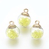 Transparent Glass Bottle Pendants GLAA-L018-07-1