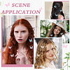 4Bags 4 Colors Cloth Butterfly Alligator Hair Clip FIND-CP0002-48-6