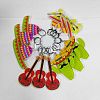 Cinco de Mayo Opaque Printed Acrylic Pendant Locking Stitch Markers HJEW-AB00177-2