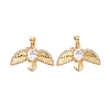 Brass Micro Pave Cubic Zirconia Pendants ZIRC-P106-49G-02-2