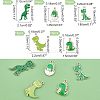 50Pcs 5 Style Alloy Enamel Pendants ENAM-NB0001-78-RS-4