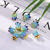 5-Petal Rack Plating Brass Enamel Bead Cap LS-X-KK-P024-13-RS-6