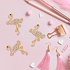 50Pcs Alloy Jet and Crystal Rhinestone Connector Charms FIND-DC0002-57-5