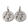 Non-Tarnish 304 Stainless Steel Charms STAS-D050-07P-03-1