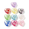 UV Plating Printed Opaque Acrylic Beads AC-CBAEAA8-16-1