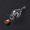 Teardrop Glass Cork Bottle Big Pendants LS-AJEW-A041-01B-4