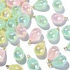 40Pcs 4 Colors Rainbow Iridescent Plating Acrylic Pendants MACR-CJ0001-59-3
