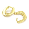 Rack Plating Oval Brass Hoop Earrings for Women EJEW-G410-49G-2