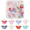 50Pcs Glass Pendants PALLOY-FS00016-1