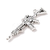 Tibetan Style Alloy Submachine Pendants TIBEP-Q043-135-RS-2