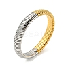 304 Stainless Steel Flat Snake Chain Bracelet BJEW-B076-01PG-1