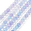 Transparent Crackle Glass Beads Strands X-CCG-L050-01B-08-1