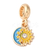 Rack Plating Alloy Crystal Rhinestone European Dangle Charms PALLOY-S189-14G-1
