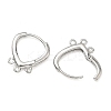 SHEGRACE Brass Hoop Earrings Findings XGR0159P-91P-2