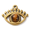 Natural Tiger Eye Eye Pendants STAS-Q249-01G-03-1