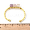 Natural Rose Quartz & Amethyst & Crystal Quartz Beads Cuff Bangles for Women BJEW-Q035-01G-03-3