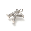 304 Stainless Steel Micro Pave Cubic Zirconia Pendants STAS-H228-06P-K-2