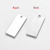 Tarnish Resistant 304 Stainless Steel Rectangle Pendants X-STAS-R058-02-1