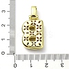 Brass Micro Pave Clear Cubic Zirconia Pendants KK-M279-01G-B-3