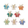 Glass Seed Beaded Butterfly Pendants PALLOY-MZ00562-1