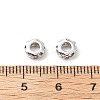 Flat Round Brass Micro Pave Clear Cubic Zirconia Spacer Beads KK-L237-016P-3