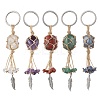 Nylon Wired Gemstone Keychains KEYC-JKC00748-1