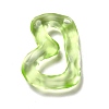 Transparent Resin Alphabet Pendants RESI-C028-02B-2