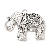 Tibetan Style Alloy Elephant Big Pendants TIBEP-Q043-280-RS-1