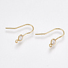 Brass Earring Hooks X-KK-T038-249G-1