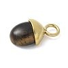 304 Stainless Steel Natural Tiger Eye Pendants STAS-L277-07G-01-2