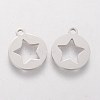 201 Stainless Steel Pentacle Charms STAS-Q201-T060-2