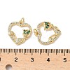 Brass Micro Pave Cubic Zirconia Pendants KK-Q068-51A-G-3
