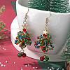 Glass Seed Beaded Dangle Earrings EJEW-MZ00170-2