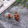 Natural Mixed Stone Bead Asymmetrical Earrings EJEW-JE04353-4