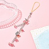Flower Acrylic & Glass Mobile Straps HJEW-YW00038-05-1
