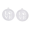 Non-Tarnish 201 Stainless Steel Pendants X-STAS-R114-005P-1-1