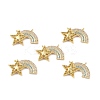 Brass Micro Pave Colorful Cubic Zirconia Connector Charms KK-E068-VF321-4
