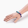 Synthetic Turquoise(Dyed) Beads Kids Stretch Bracelets BJEW-JB03889-4