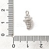 Marine Animal Theme Platinum  Brass Micro Pave Clear Cubic Zirconia Pendants KK-U031-01P-05-3