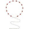1Pc Alloy with Resin Imitation Turquoise Oval Link Chain Belts AJEW-CY0001-79A-6