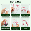 8Pcs 8 Styles Flower & Butterfly UV Transfer Sticker for Glass Cup DIY-CN0003-01B-6